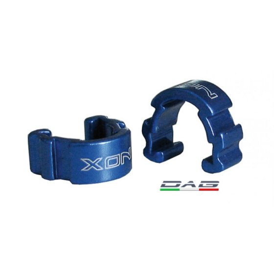 XON Coppia Clip per passacavi Ergal colore blu